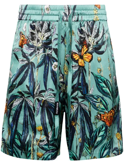Nahmias Botanical silk-blend shorts Green W17R1
