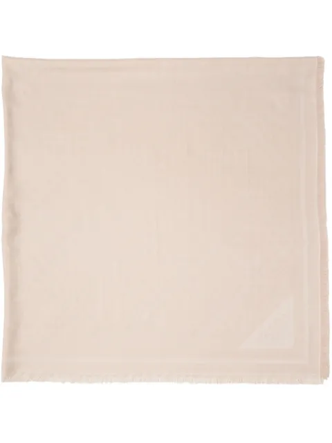 Prada Symbole jacquard shawl Neutrals 1FS0512CN1