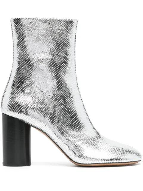 ISABEL MARANT Labee 90mm leather boots Silver BO0075FAB1A02S