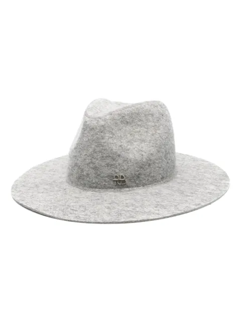 Ruslan Baginskiy logo-appliqué fedora hat Grey FDR030W8PWRB
