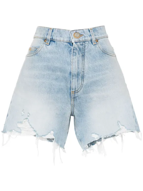 Balmain high-rise denim shorts Blue DF1MA121DE53