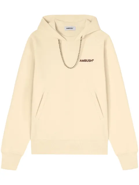 AMBUSH ball chain-detail hoodie Neutrals BWBB001F24FLE0013128