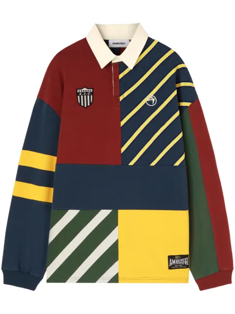 AMBUSH patchwork polo shirt Red BMGC004F24JER0018484