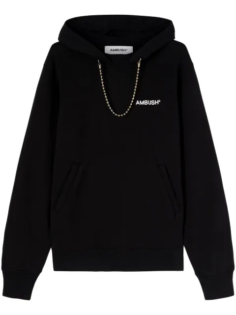 AMBUSH ball chain-detail hoodie Black BMBB001F24FLE0011001