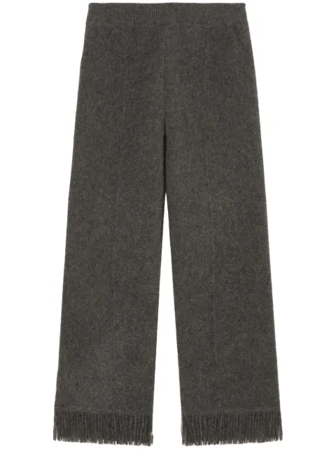 Alanui wide-leg trousers Grey LWHG001E24KNI0020600