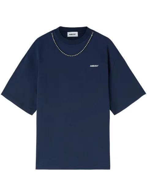 AMBUSH ball chain-detail T-shirt Blue BMAA001F24JER0014501