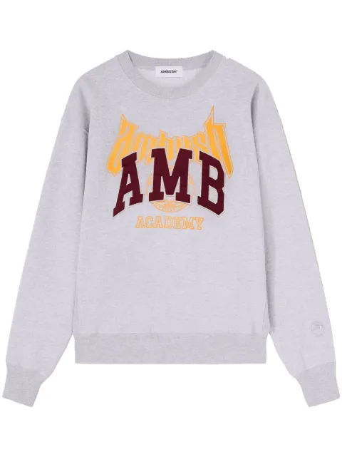 AMBUSH logo-appliqué sweatshirt Grey BMBA006F24FLE0020510