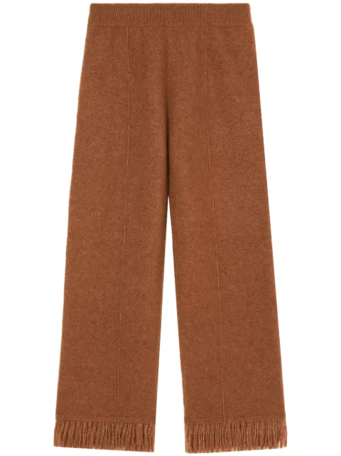 Alanui wide-leg trousers Brown LWHG001E24KNI0026200