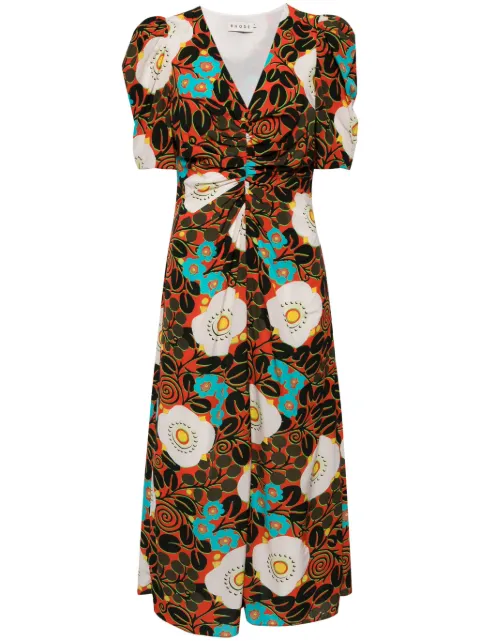 Rhode Maci printed midi dress Red DR00760VPC