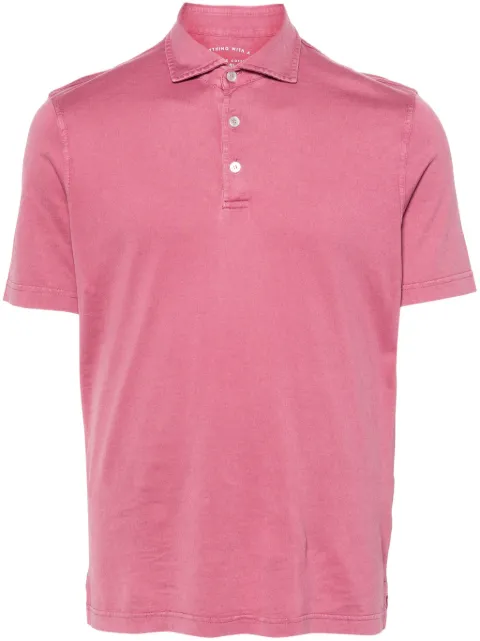 Fedeli short-sleeve cotton polo shirt Pink 7UEF0110