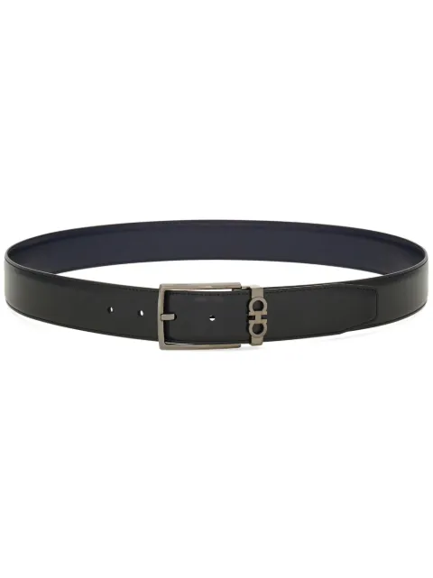 Ferragamo reversible Gancini leather belt Blue 776302