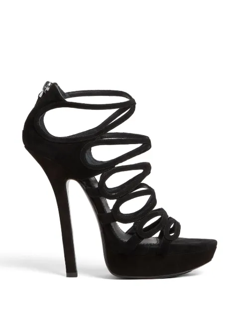 DSQUARED2 110mm Deanday suede platform sandals Black HSW025210201358