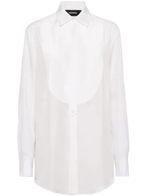 DSQUARED2 bib-collar cotton shirt White S72DL0763S47223