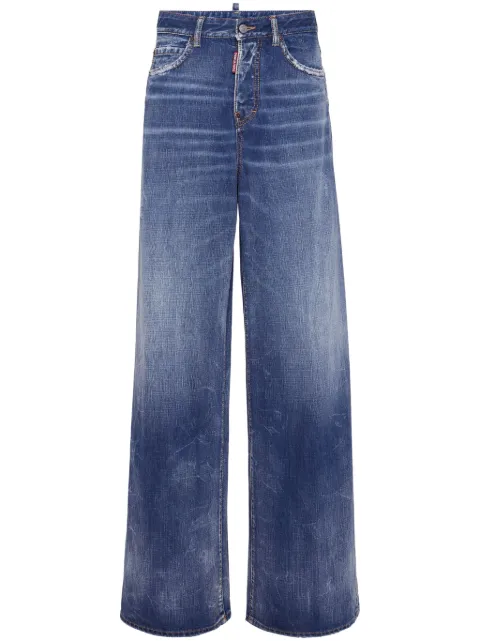DSQUARED2 high-rise wide-leg jeans Blue S72LB0805S30309