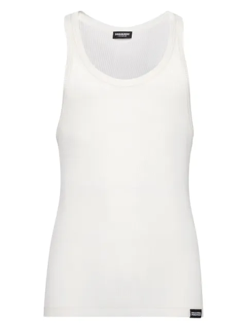 DSQUARED2 logo-print sleeveless top White D9D095580ISA01