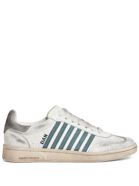 DSQUARED2 distressed Boxer low-top sneakers White SNM036443107846