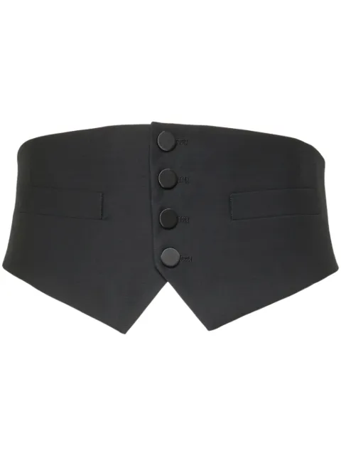 DSQUARED2 button-front cummerbund Black S71FB0480S39408