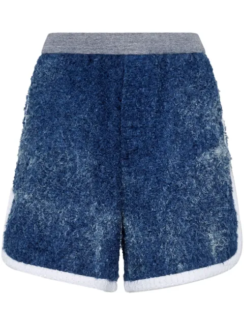 DSQUARED2 faded-effect textured shorts Blue S71MU0832D30001