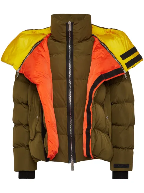 DSQUARED2 layered quilted jacket Green S71AN0544S53353