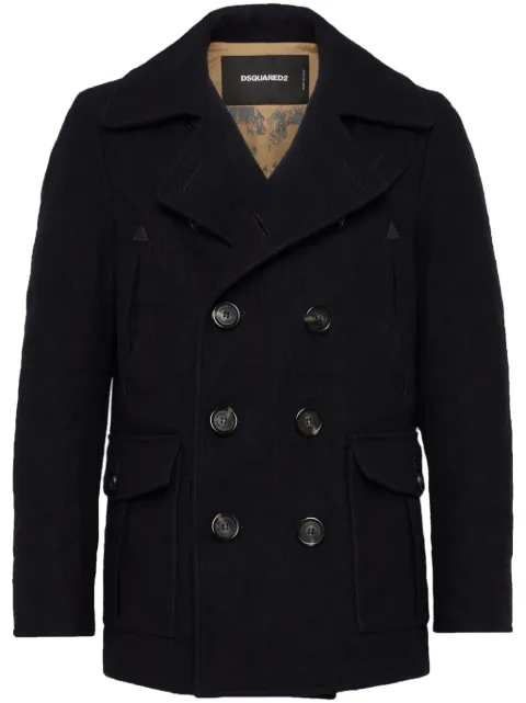 DSQUARED2 double-breasted short coat Blue S71AA0459S44216