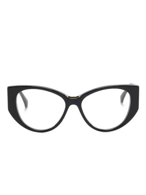 Max Mara Eyewear logo-engraved cat-eye glasses Black MM5142