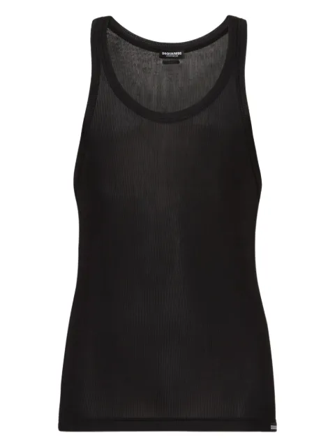 DSQUARED2 logo-plaque sleeveless top Black D9D095580ISA01