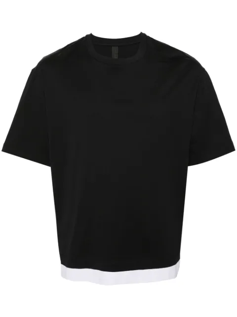 Neil Barrett layered cotton T-shirt Black MY70266AY521
