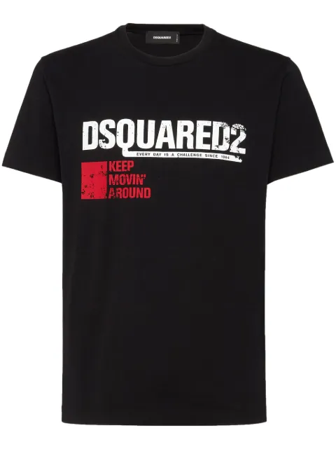 DSQUARED2 Keep Moving Around Cool T-shirt Black S71GD1462S24662