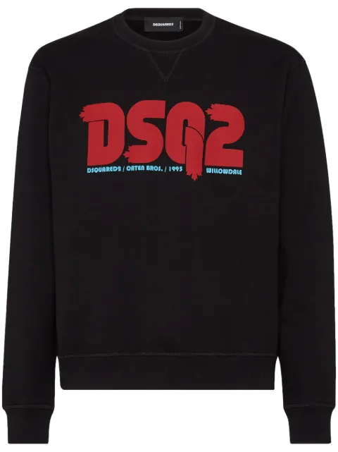 DSQUARED2 logo-print cotton sweatshirt Black S71GU0683S25516