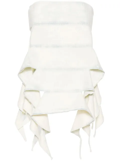 Y/Project bandeau-style denim top Neutrals 107TO002