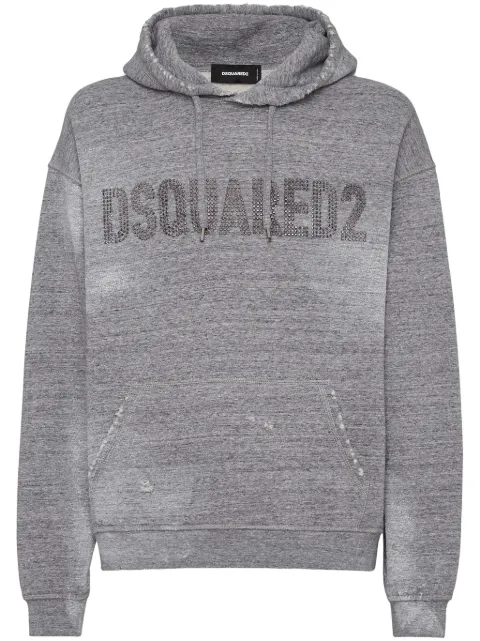 DSQUARED2 logo-embellished hoodie Grey S71GU0696S25477