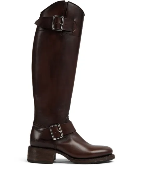 DSQUARED2 logo-debossed leather boots Brown BOW008041600001