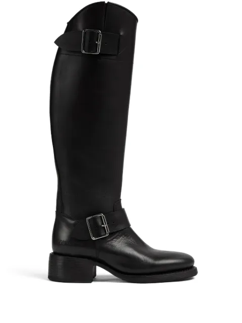 DSQUARED2 logo-debossed leather boots Black BOW008001500001