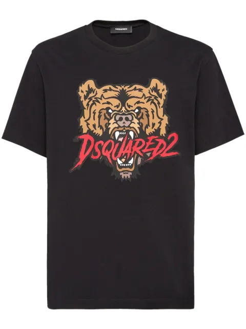 DSQUARED2 graphic-print cotton T-shirt Black S74GD1316D20014