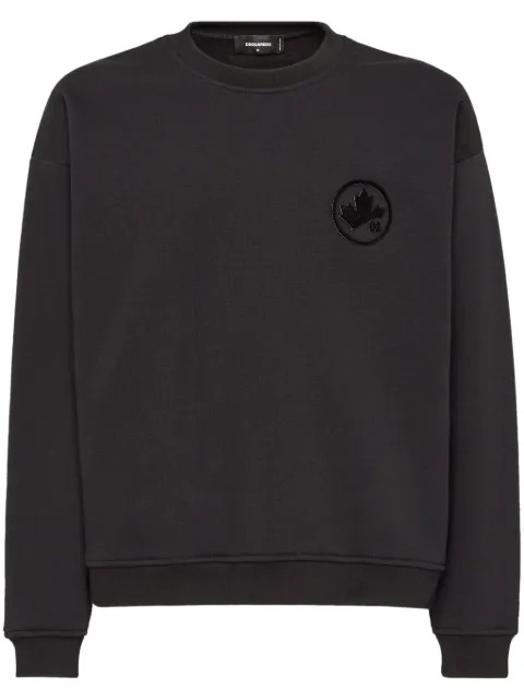 DSQUARED2 logo-print cotton sweatshirt Black S74GU0809D25006