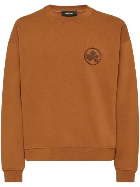 DSQUARED2 logo-print cotton sweatshirt Orange S74GU0809D25006