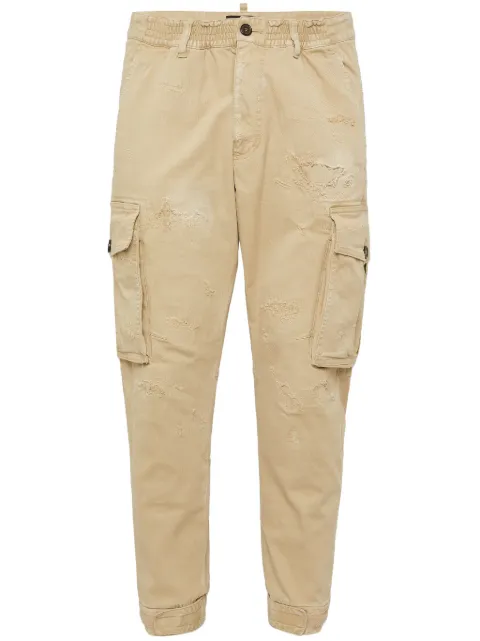 DSQUARED2 Cyprus ripped cargo trousers Neutrals S74KB0950S39021