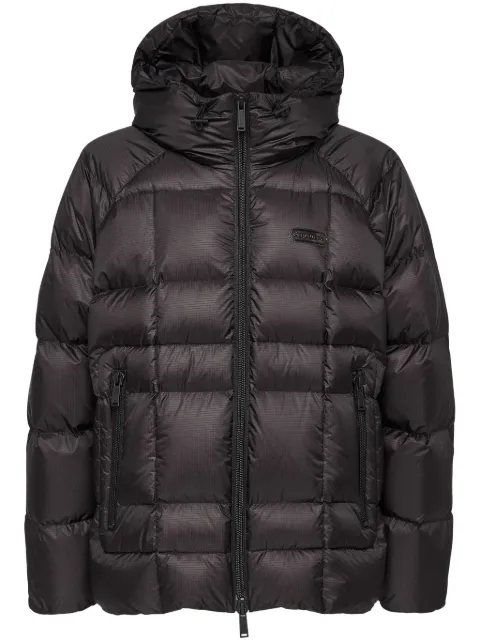 DSQUARED2 logo-patch hooded padded jacket Black S74AM1531S54056