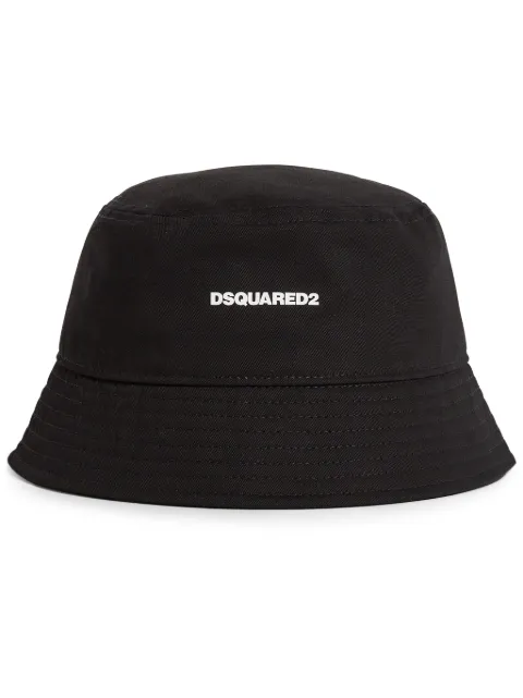 DSQUARED2 logo-print bucket hat Black HAM007305C00001