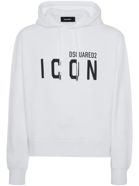 DSQUARED2 logo-print hoodie White S80GU0002D25015