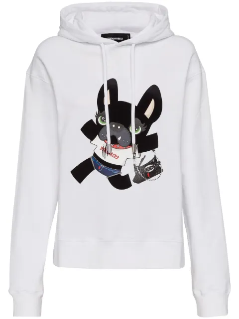 DSQUARED2 Ciro Cool cotton hoodie White S75GU0550S25516