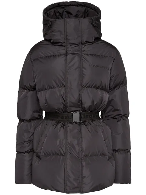 DSQUARED2 belted puffer coat Black S75AA0423S53817