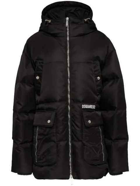 DSQUARED2 quilted hooded coat Black S75AA0421S53354