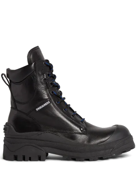 DSQUARED2 panelled-design leather boots Black ABM013801500001