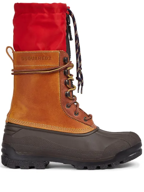 DSQUARED2 panelled-design leather boots Brown SBM001212907699