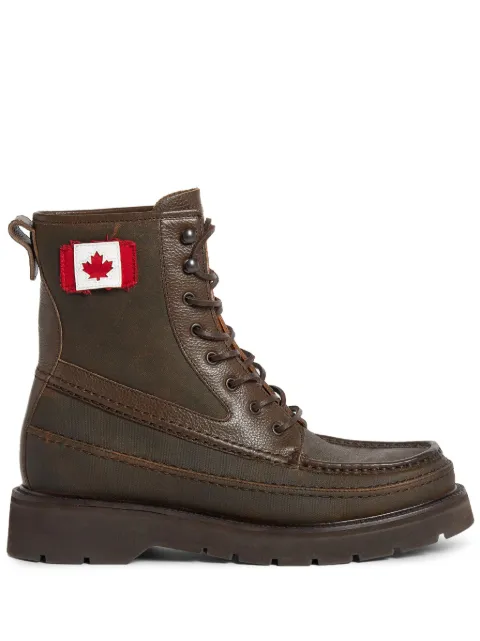 DSQUARED2 Canadian Flag ankle boots Green ABM014400307698