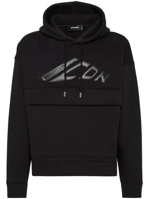 DSQUARED2 Icon-appliqué cotton hoodie Black S79GU0129D25007