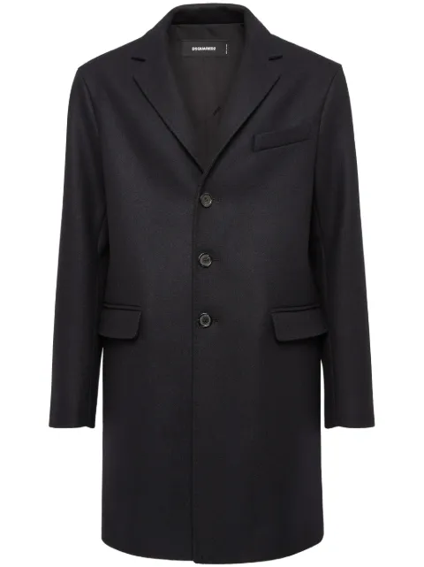 DSQUARED2 single-breasted midi coat Black S74AA0290S53003