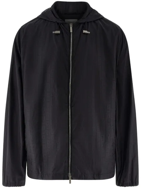 Ferragamo Gancini-jacquard rain jacket Black 775995