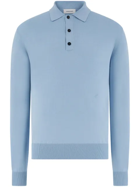 Ferragamo logo-embroidered polo shirt Blue 775815